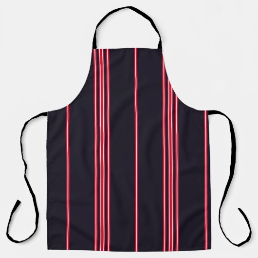 Stripe pattern with navy blue, white and red verti schürze (Vorderseite)