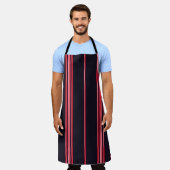 Stripe pattern with navy blue, white and red verti schürze (Getragen)