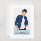 Stripe Photo Absolventen Einladung (Vorderseite)