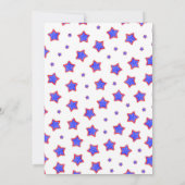 Stripe Red und Blue 4. Juli Party Einladung (Rückseite)