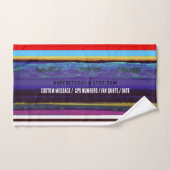 Stripe Retrolinien Horizontal handbemalt DIY Badhandtuch Set (Handtuch)
