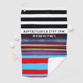 Stripe Retrolinien Horizontal handbemalt DIY Golfhandtuch (Insitu)