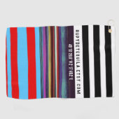 Stripe Retrolinien Horizontal handbemalt DIY Golfhandtuch (Horizontal)
