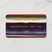 Stripe Retrolinien Horizontal handbemalt DIY Visitenkarte (Vorderseite)