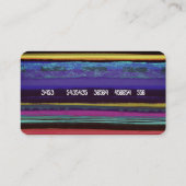 Stripe Retrolinien Horizontal handbemalt DIY Visitenkarte (Rückseite)
