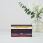 Stripe Retrolinien Horizontal handbemalt DIY Visitenkarte (Stehend Vorderseite)