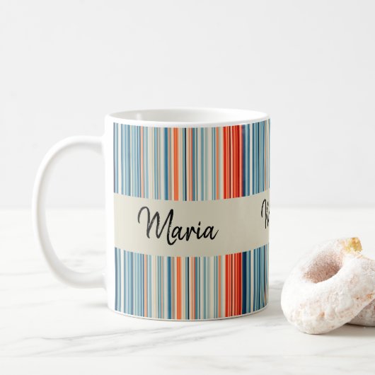 Stripe-Tasse Kaffeetasse (Mit Donut)