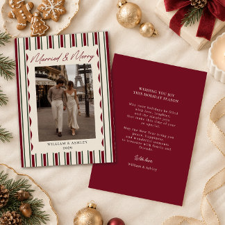 Stripe Verheiratet & Fröhliche Foto Weihnachten