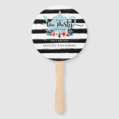 Stripe Vintag floral Tee Party Boy Baby Dusche Fächer (Vorderseite)