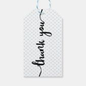 Stripe Vintag floral Tee Party Boy Baby Dusche Geschenkanhänger (Rückseite)