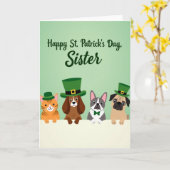 Striped Animals Holiday Card Karte (Gelbe Blume)