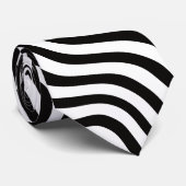 Striped B&W Krawatte (Gerollt)