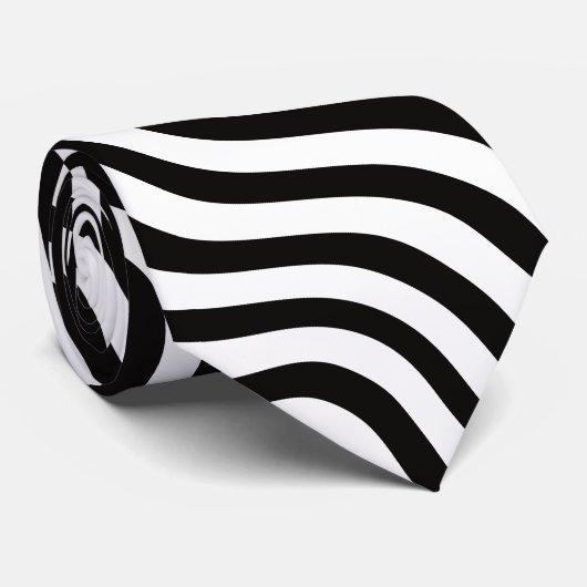 Striped B&W Krawatte (Gerollt)