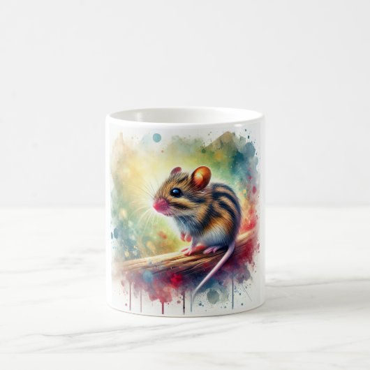Striped Back Mouse 060724AREF114 - Watercolor Kaffeetasse (Mittel)