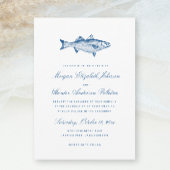 Striped Bass Fishing Theme Elegante Hochzeit der M Einladung