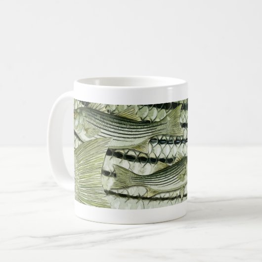Striped Bass Graphic Kaffeetasse (Vorderseite Links)