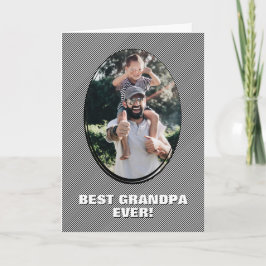 Striped Best Opa je Foto Vatertag Karte