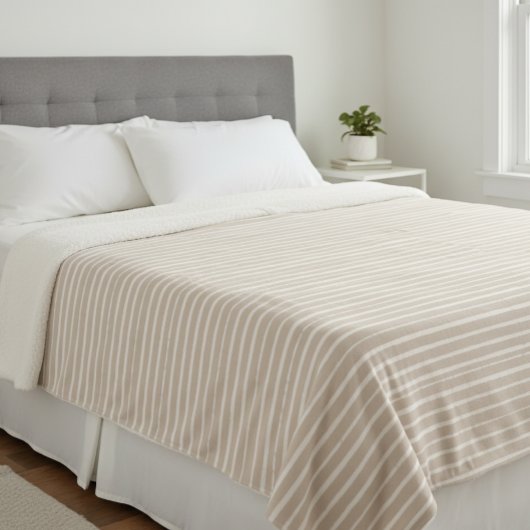 Striped blanket sherpadecke