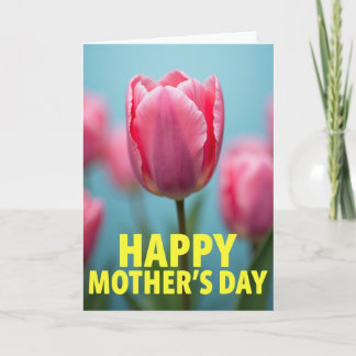 Striped Bloom Mothers Day Card Karte