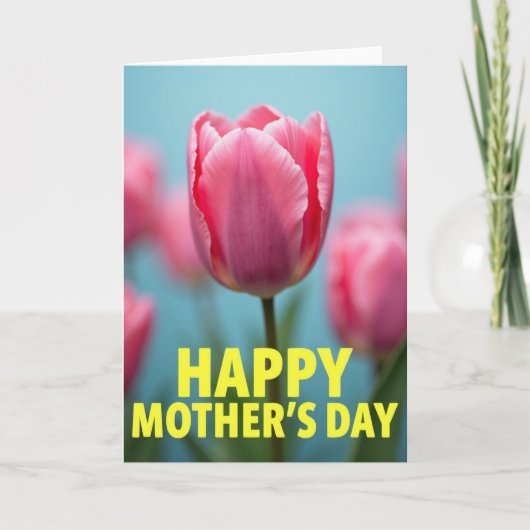 Striped Bloom Mothers Day Card Karte (Vorderseite)