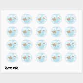 Striped Blue Baby oder Brautparty Sticker (Blatt)