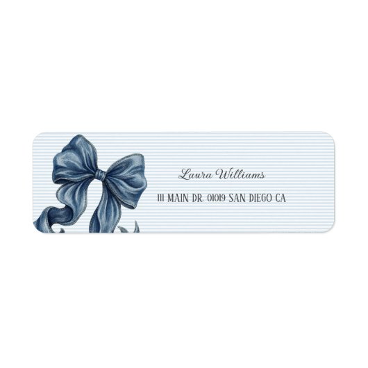 Striped Blue Bow  (Vorne)