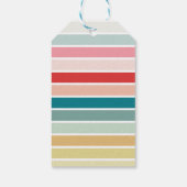 Striped Blue Weihnachtsgeschenk Tags Geschenkanhänger (Rückseite)