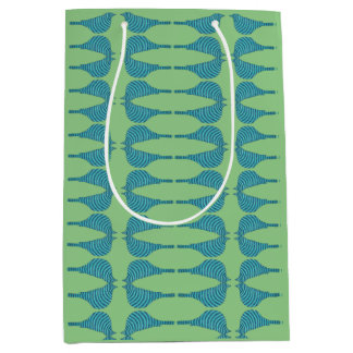 Striped Bluebird Mittlere Geschenktüte