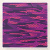 Striped Camouflage: Abstraktes geometrisches Muste Glasuntersetzer (Vorderseite)