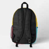 #Striped Candy! Spaß Farbenfrohe Farbe Block glück Bedruckter Rucksack (Rückseite)