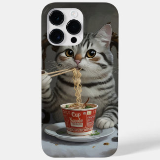 Striped Cat Spaß Cup Noodles Case-Mate iPhone 14 Pro Max Hülle