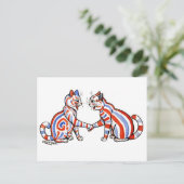 Striped Cats, Louis Wain Postkarte (Stehend Vorderseite)