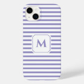 Striped Cell Phone Case with Decorative Monogram (Rückseite)
