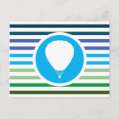 Striped Chic BALLOONING Postkarte (Vorderseite)