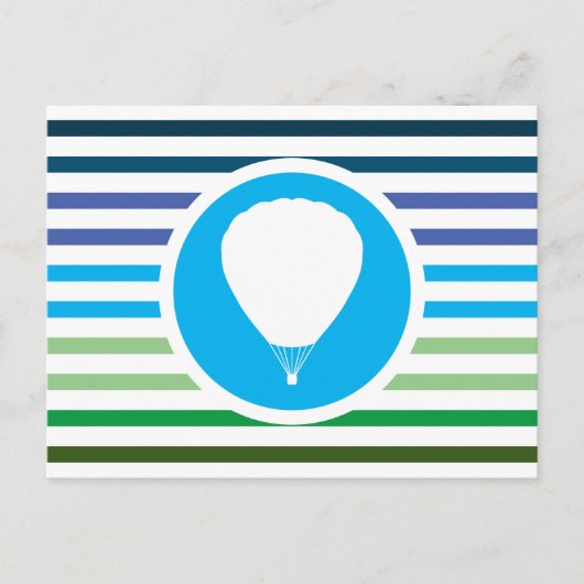 Striped Chic BALLOONING Postkarte (Vorderseite)