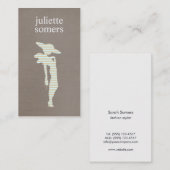 Striped Chic Fashion Model Bekleidung Boutique Visitenkarte (Vorne/Hinten)