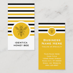 Striped Chic HONEY BEE Business Card Visitenkarte