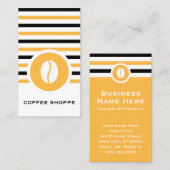 Striped chic Kaffeebar Visitenkarte (Vorne/Hinten)