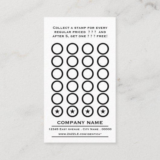 Striped Chic Loyalty Tree Treuekarte (Rückseite)