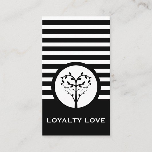 Striped Chic Loyalty Tree Treuekarte (Vorderseite)
