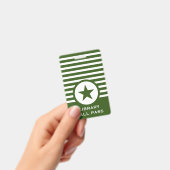 Striped Chic Star Hall Pass für Lehrer Ausweis (Handheld)