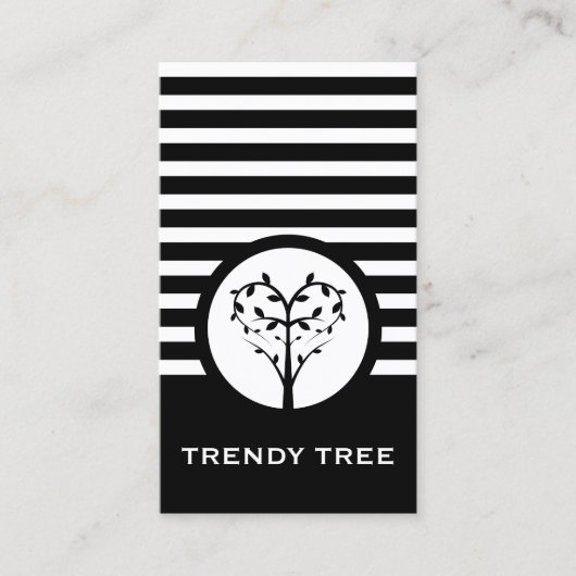 Striped Chic Tree Visitenkarte (Vorderseite)