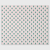 Striped Christmas Tree Pattern Wrapping Paper Roll Geschenkpapier (Flach)