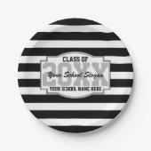 Striped Class of 2023 Graduation Party Pappteller (Vorderseite)