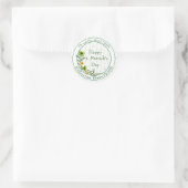 Striped Clovers Envelope Seal Runder Aufkleber (Tasche)