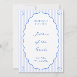 Striped Coastal Reservierte Sitzplätze Hochzeitbla Mitteilungskarte