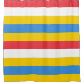 Striped Colors of Aruba Flag Shower Curtain Duschvorhang (Vorderseite)