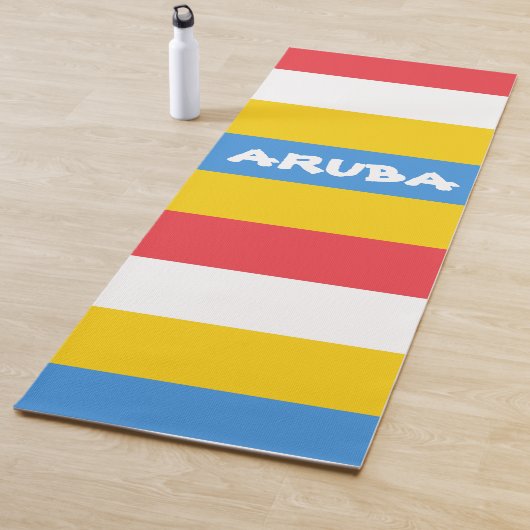 Striped Colors of Aruba Flag Yogamatte (Beispiel)