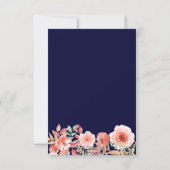 Striped Confetti Floral Bridal Dusche Einladung (Rückseite)