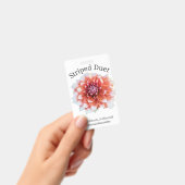 Striped Duet Dahlia ID Abzeichen Ausweis (Handheld)